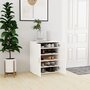 Voir la diapositive 1 : VIDAXL Armoire a chaussures Blanc 60x35x70 cm Bois d'ingenierie