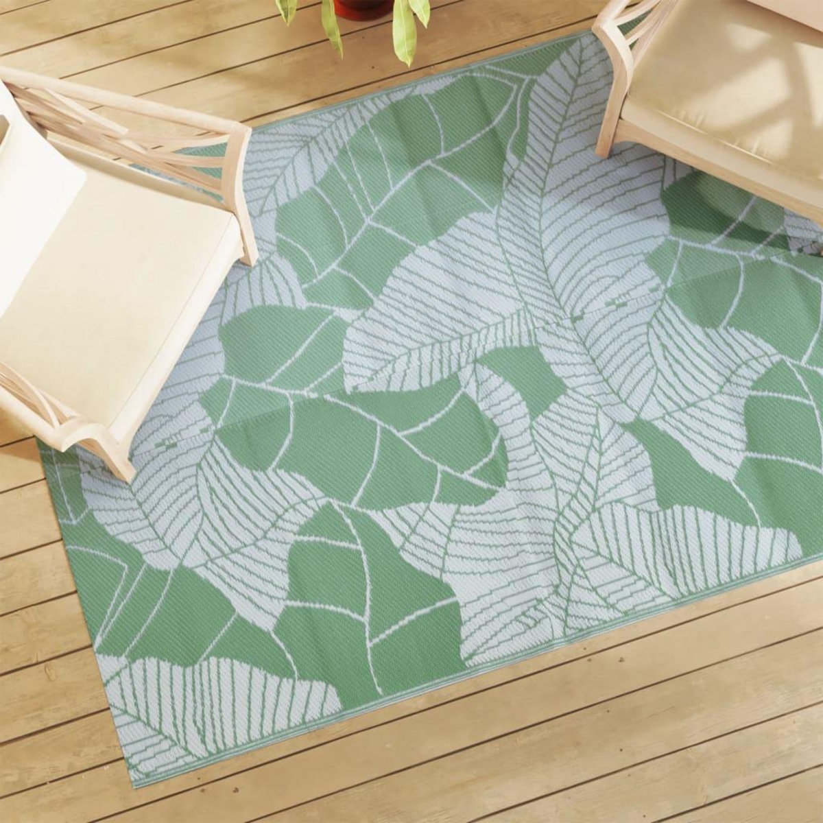 VIDAXL Tapis d'exterieur ARAKIL vert 140 x 200 cm PP