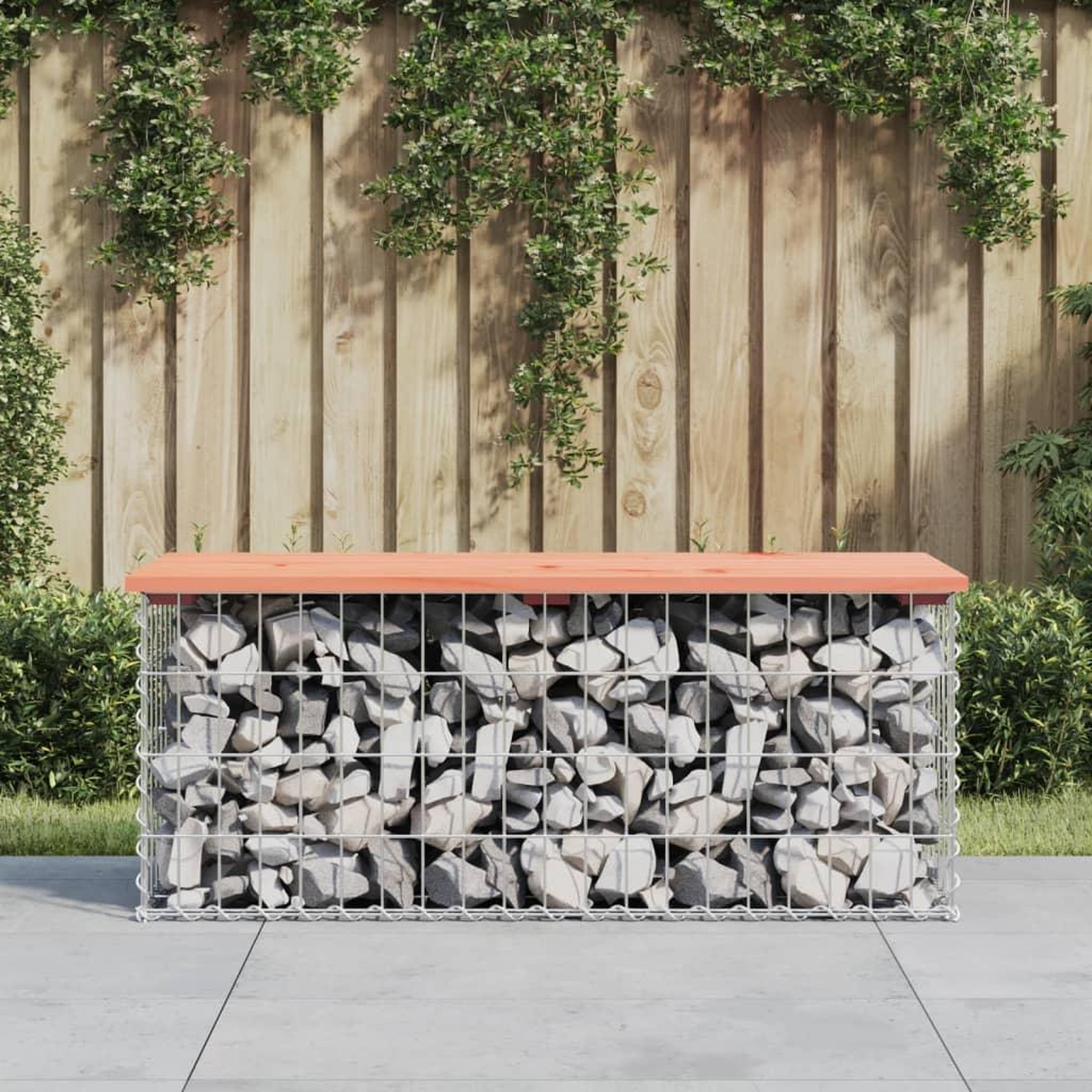 VIDAXL Banc de jardin design gabion 103x44x42cm bois massif de douglas