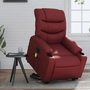 Voir la diapositive 1 : VIDAXL Fauteuil inclinable de massage electrique rouge bordeaux