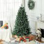 Voir la diapositive 2 : HOMCOM Sapin de Noël artificiel H.180 cm 1061 branches épines grand réalisme métal PVC PE vert