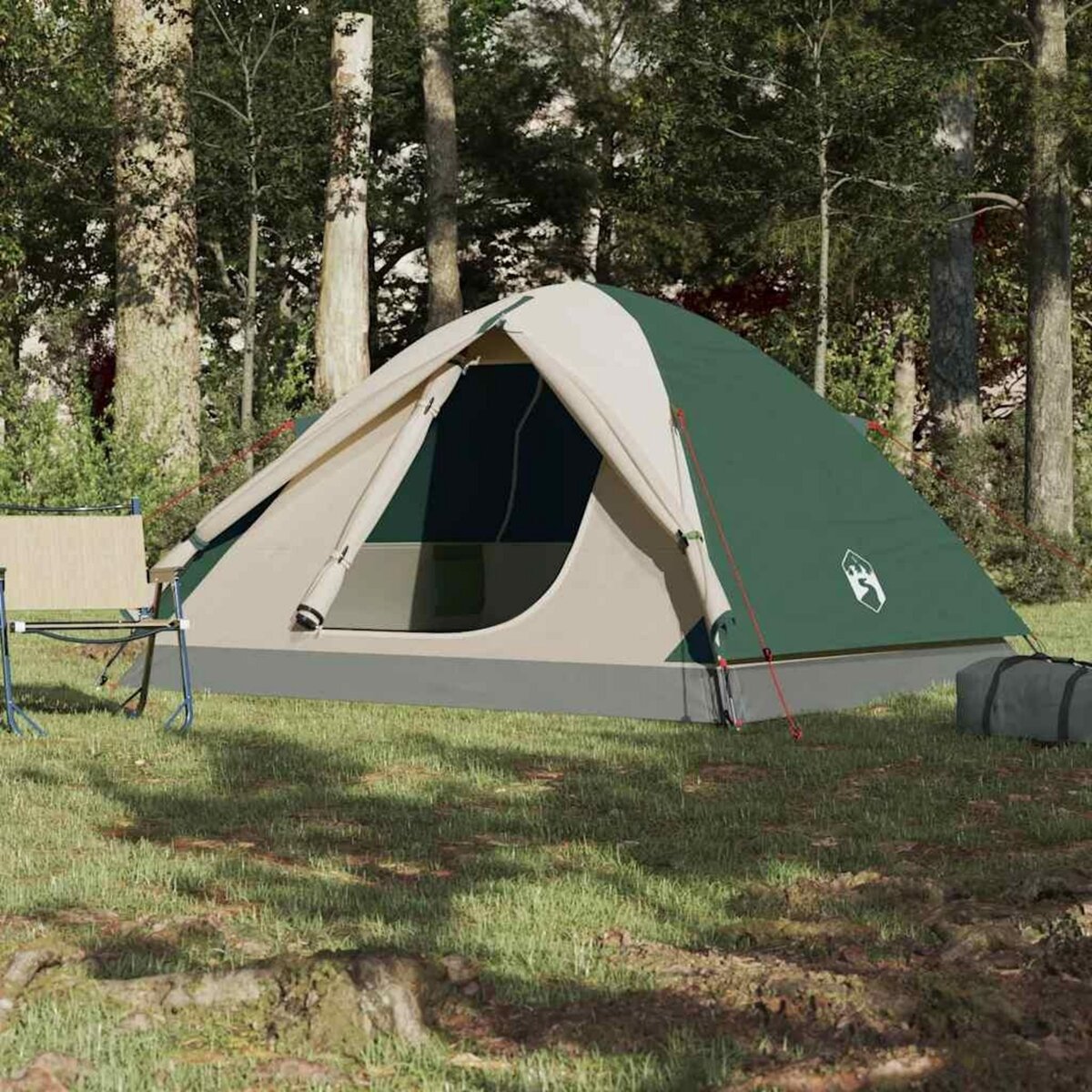 VIDAXL Tente de camping a dome 6 personnes vert impermeable