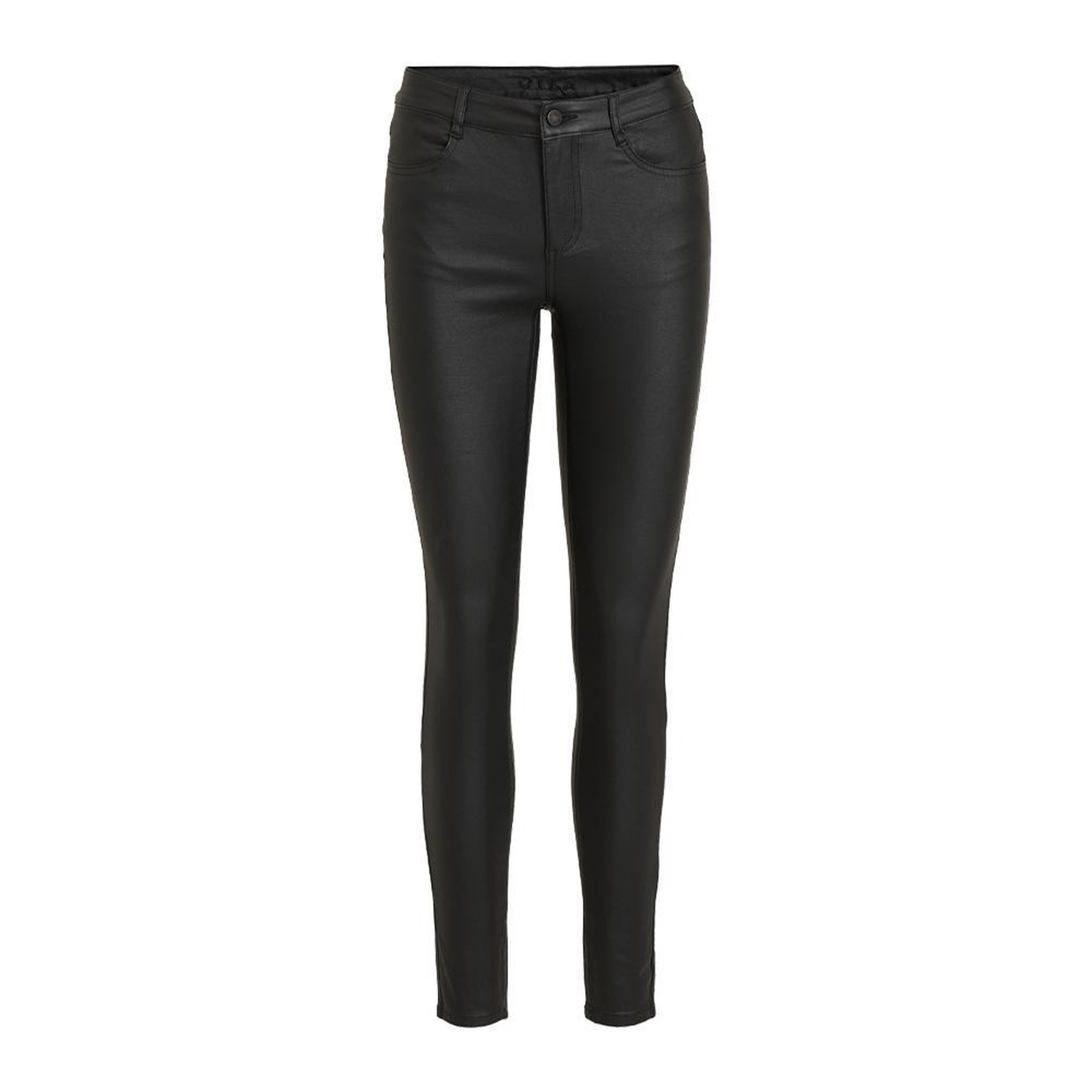 Vila Pantalon  Enduit Femme Vila Commit Coated. Coloris disponibles : Noir
