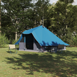 VIDAXL Tente Famille Tipi Bleue 8 Personnes Imperméable