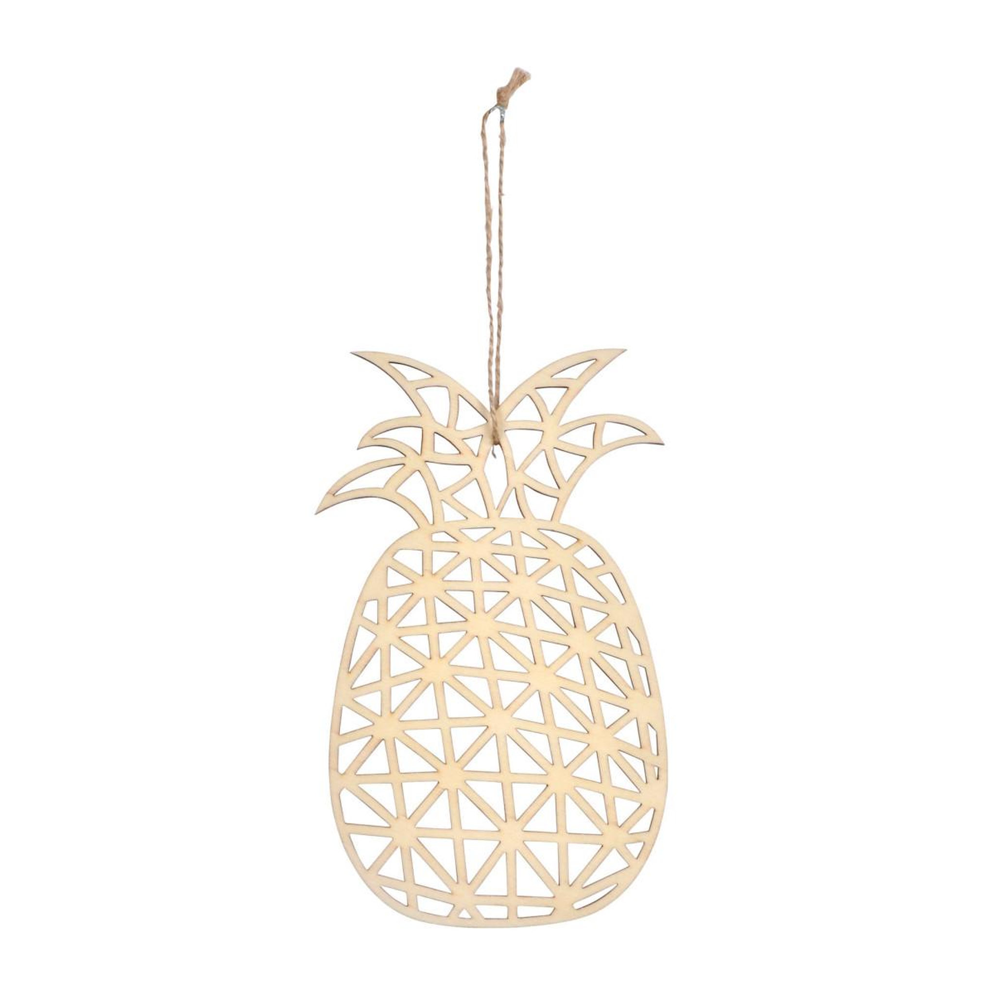 Voir la diapositive 2 : HOMEA Forme à Décorer en Bois  Ananas  18cm Naturel