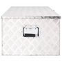 Voir la diapositive 3 : VIDAXL Boîte de rangement Argente 100x55x37 cm Aluminium