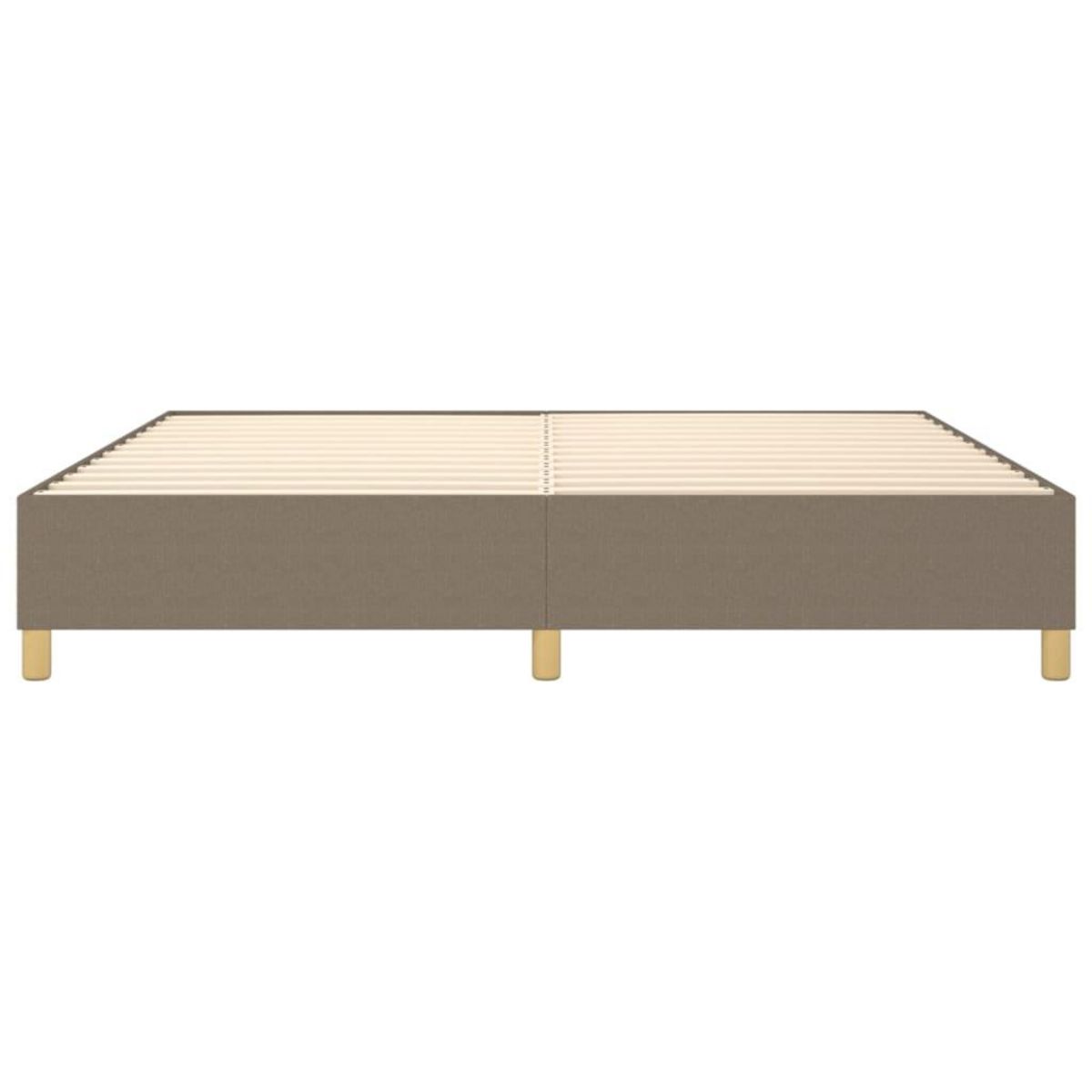 VIDAXL Cadre de lit sans matelas taupe 200x200 cm tissu