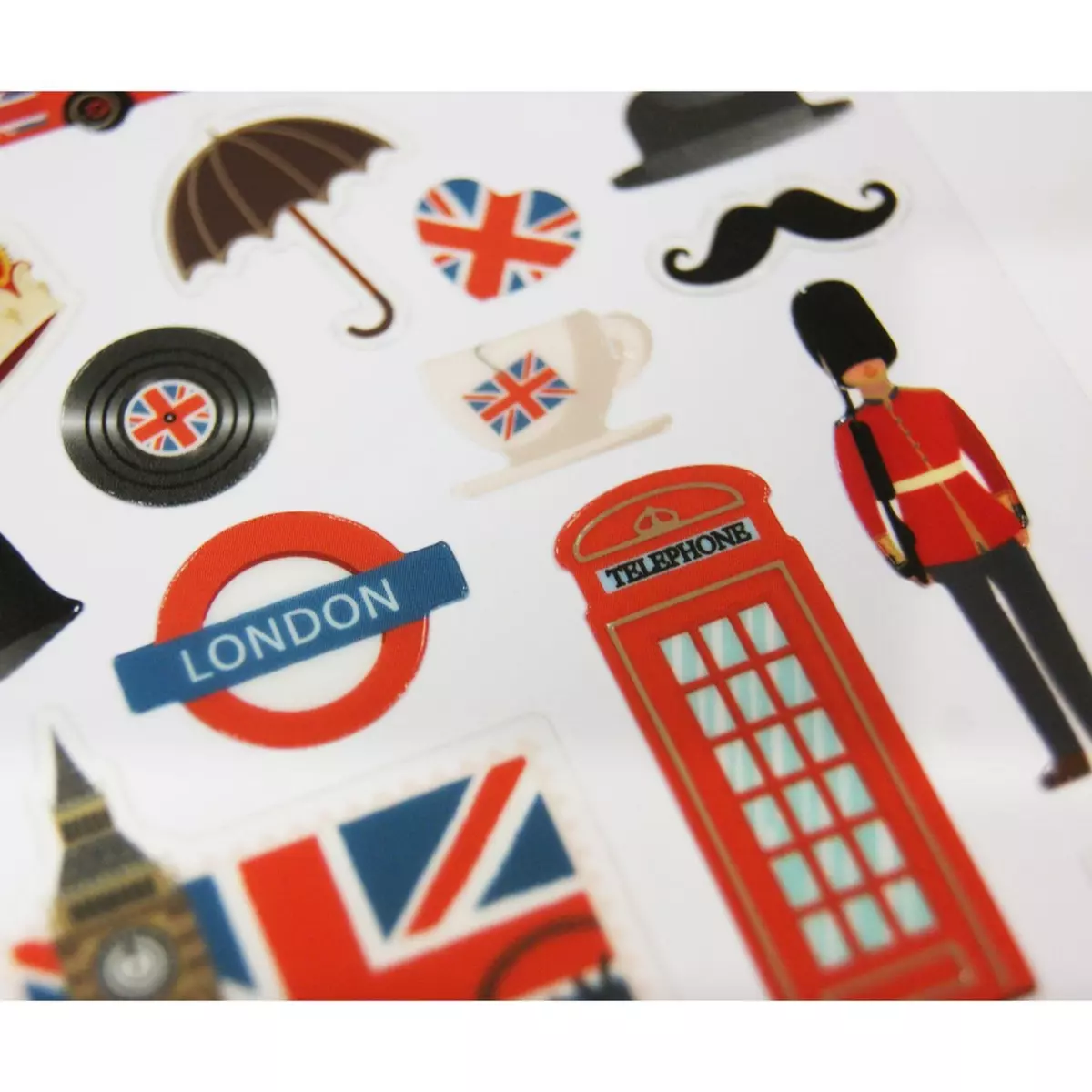  Stickers - Londres - Dorures - 7,5 x 10 cm