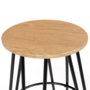 Voir la diapositive 5 : ID MARKET Lot de 2 tabourets de bar DUBLIN assise ronde design industriel