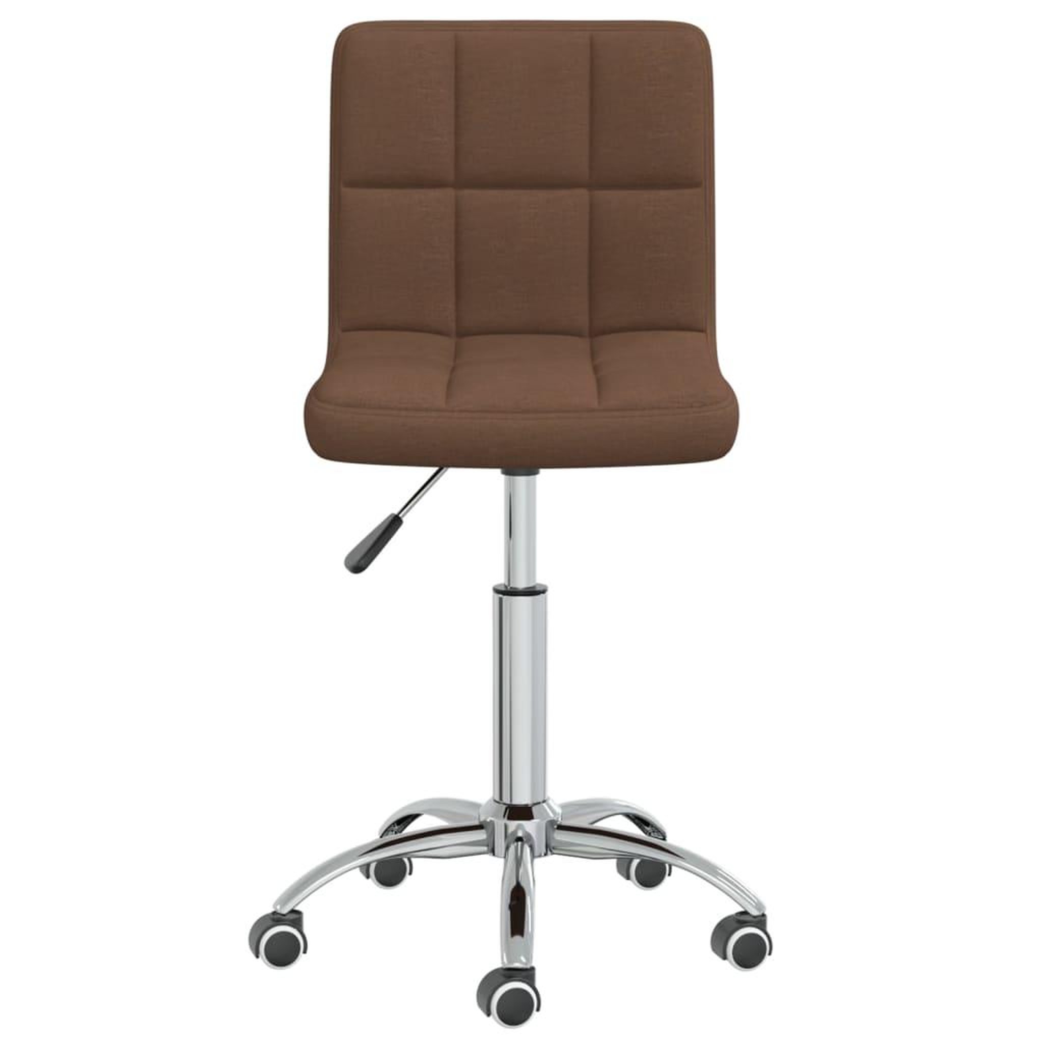 Voir la diapositive 3 : VIDAXL Chaise pivotante de bureau Marron Tissu