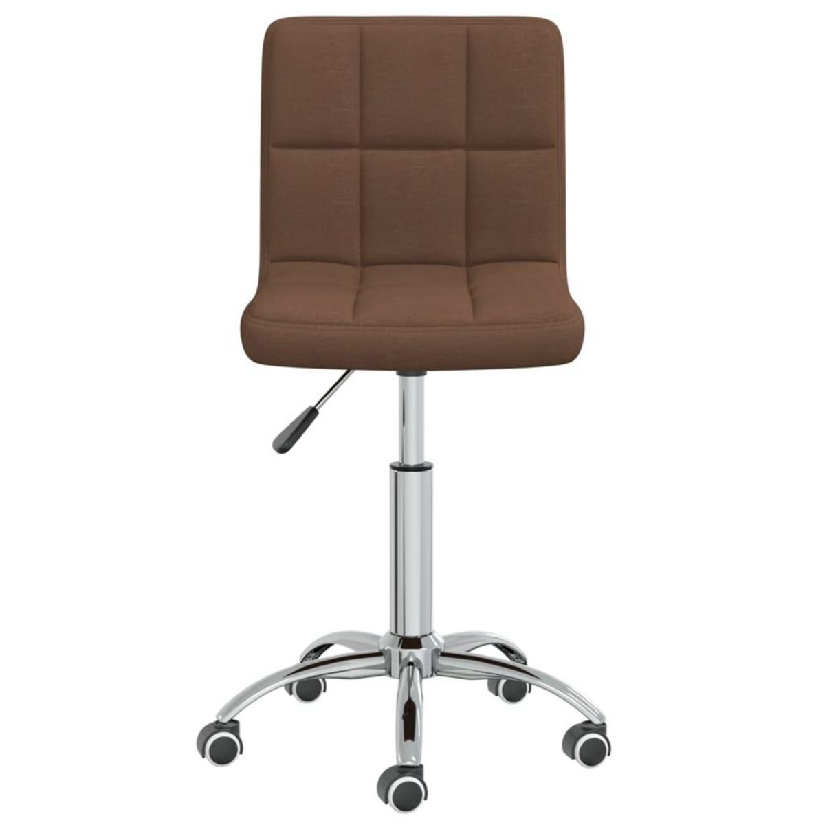 VIDAXL Chaise pivotante de bureau Marron Tissu