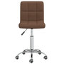 Voir la diapositive 3 : VIDAXL Chaise pivotante de bureau Marron Tissu
