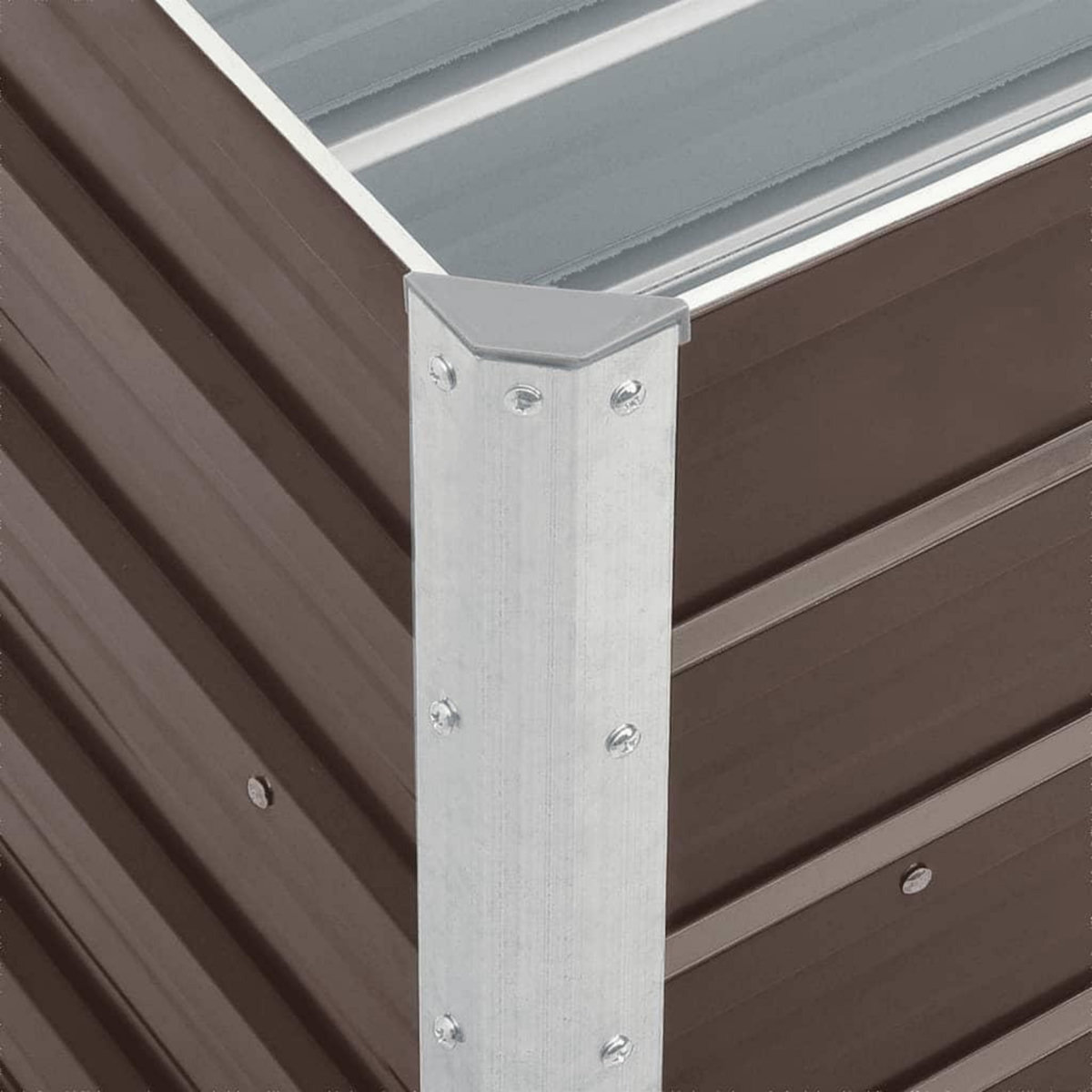 VIDAXL Lit sureleve de jardin Acier galvanise 240x40x45 cm Marron