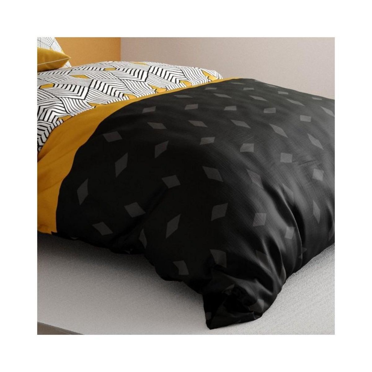 ATELIER DU COTON Housse de couette 260x240 + 2 taies coton 57 fils