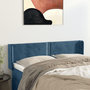 Voir la diapositive 1 : VIDAXL Tete de lit avec oreilles Bleu fonce 147x16x78/88 cm Velours