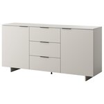 BEST MOBILIER Canterbury - buffet bas - beige - 3 tiroirs et 2 portes - 180 cm. Coloris disponibles : Beige