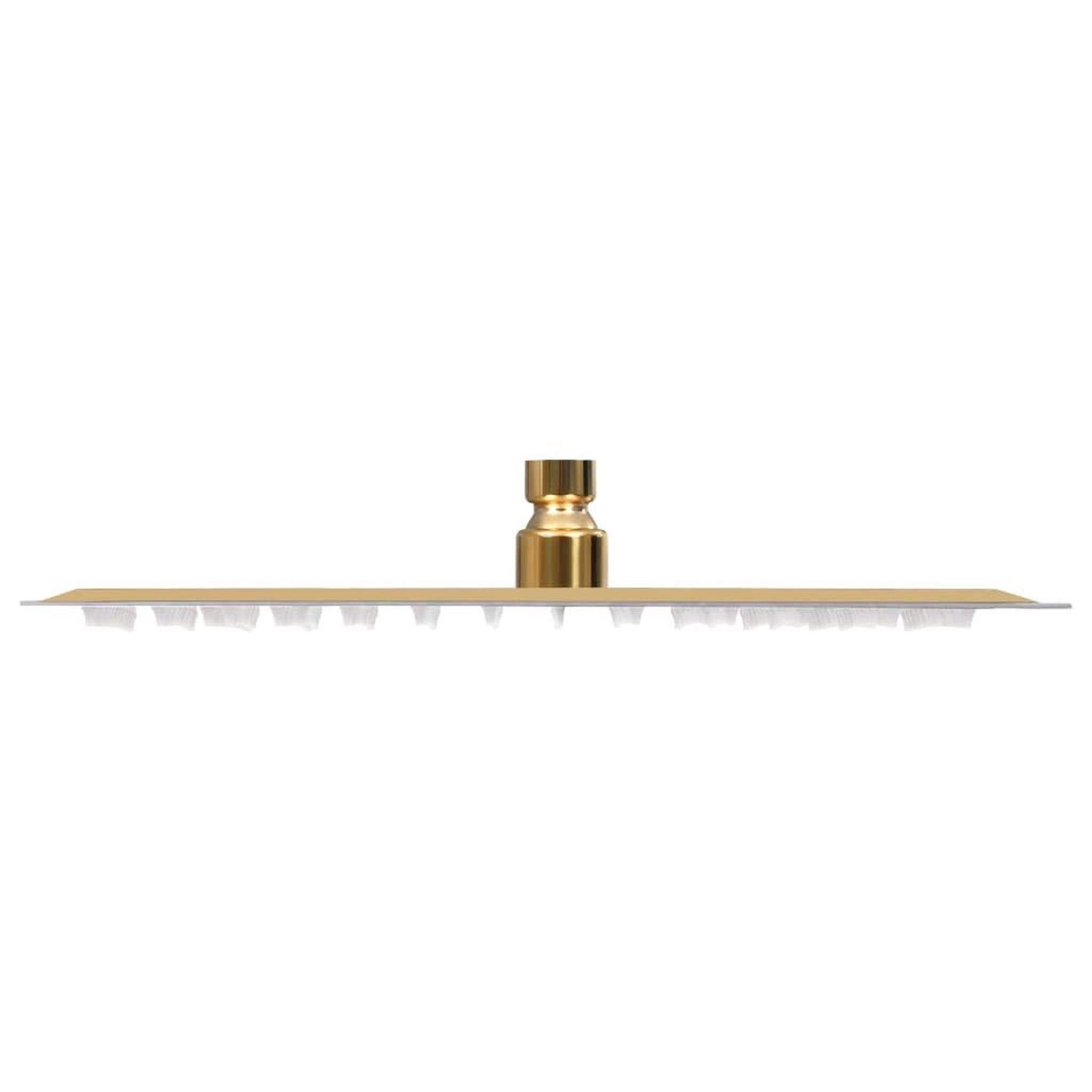 Voir la diapositive 3 : VIDAXL Pomme de douche pluie Acier inoxydable 25x25 cm Carree Dore
