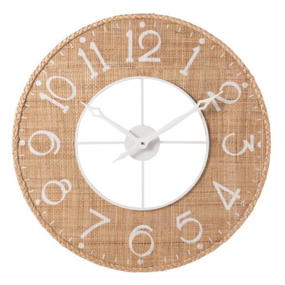 Paris Prix Horloge Murale Déco  Sodi  60cm Naturel & Blanc