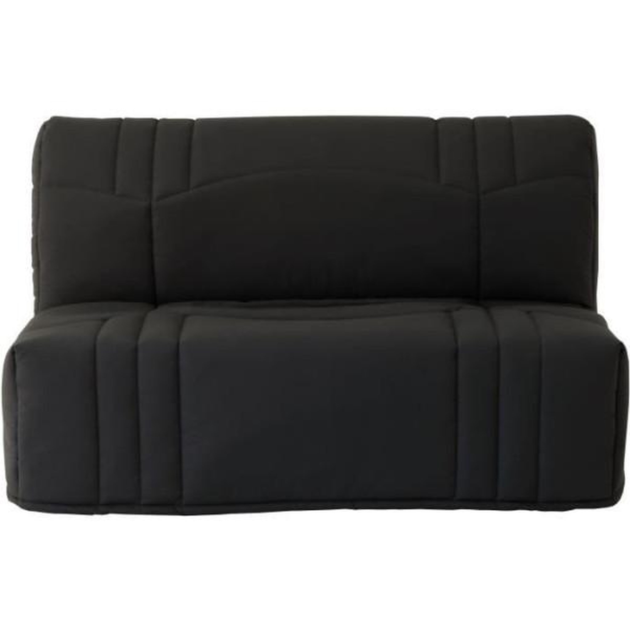 MARKET24 Banquette BZ DREAM - Tissu 100% Coton noir - Couchage 140x190 cm - 2 places - Confort moelleux
