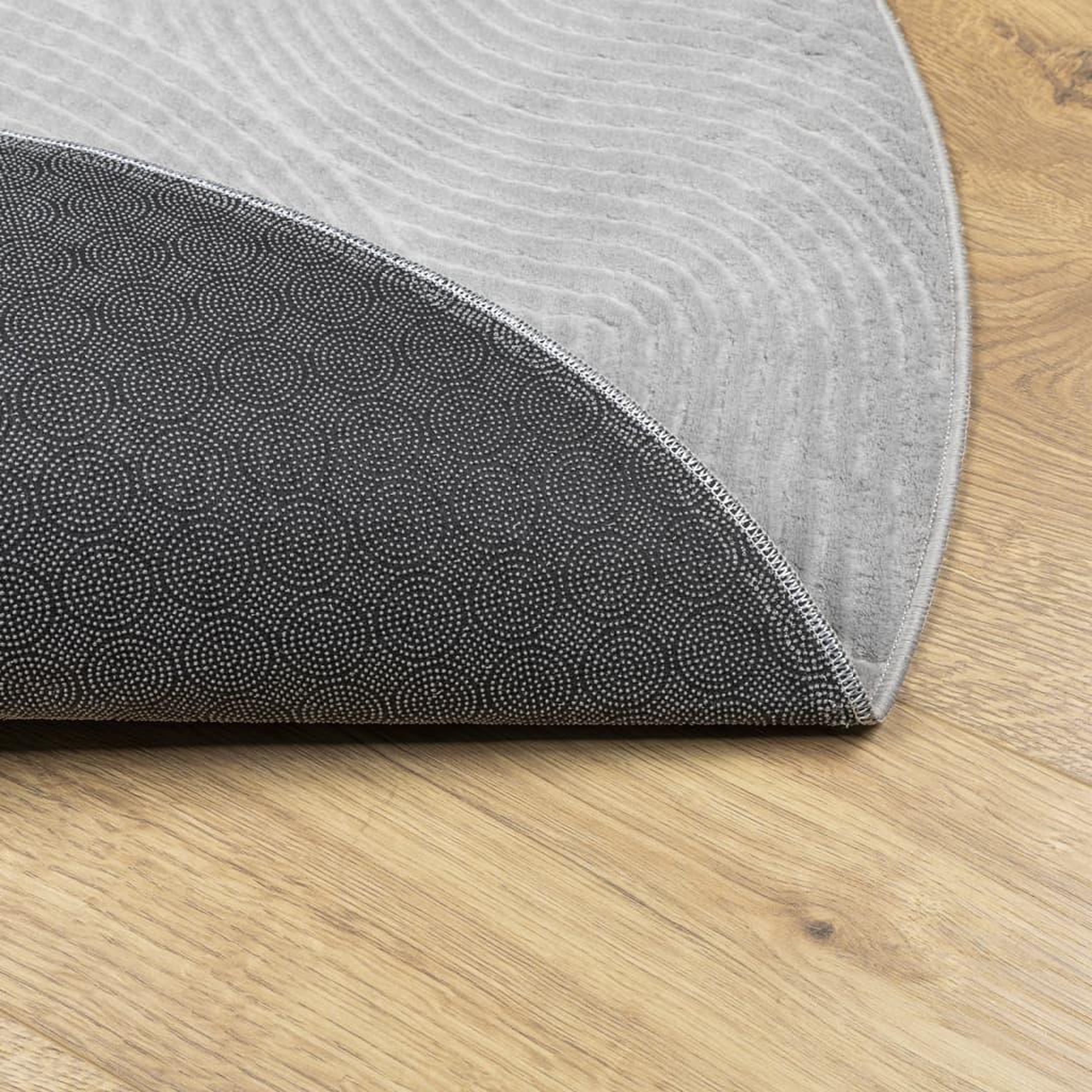 Voir la diapositive 5 : VIDAXL Tapis IZA poils courts style scandinave gris Ø 100 cm