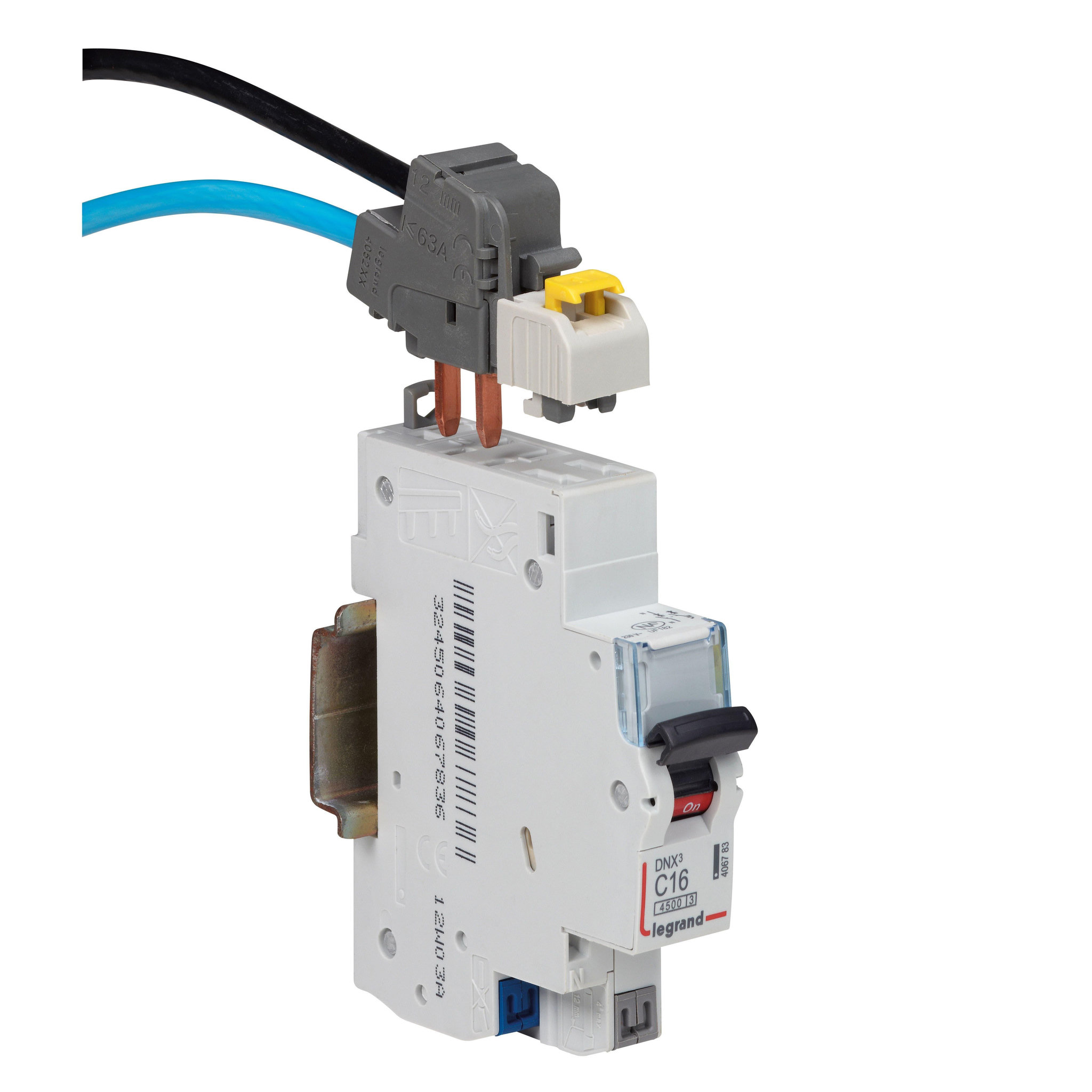 Legrand Borne de raccordement disjoncteur 1p+n connexion automatique 6mm² 25mm²