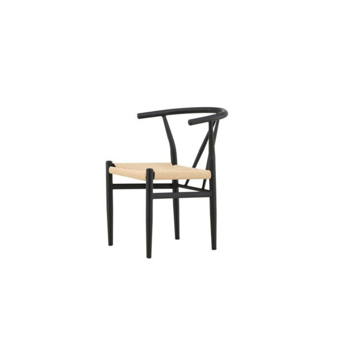 Paris Prix Chaise en Rotin  Alfons  72cm Noir