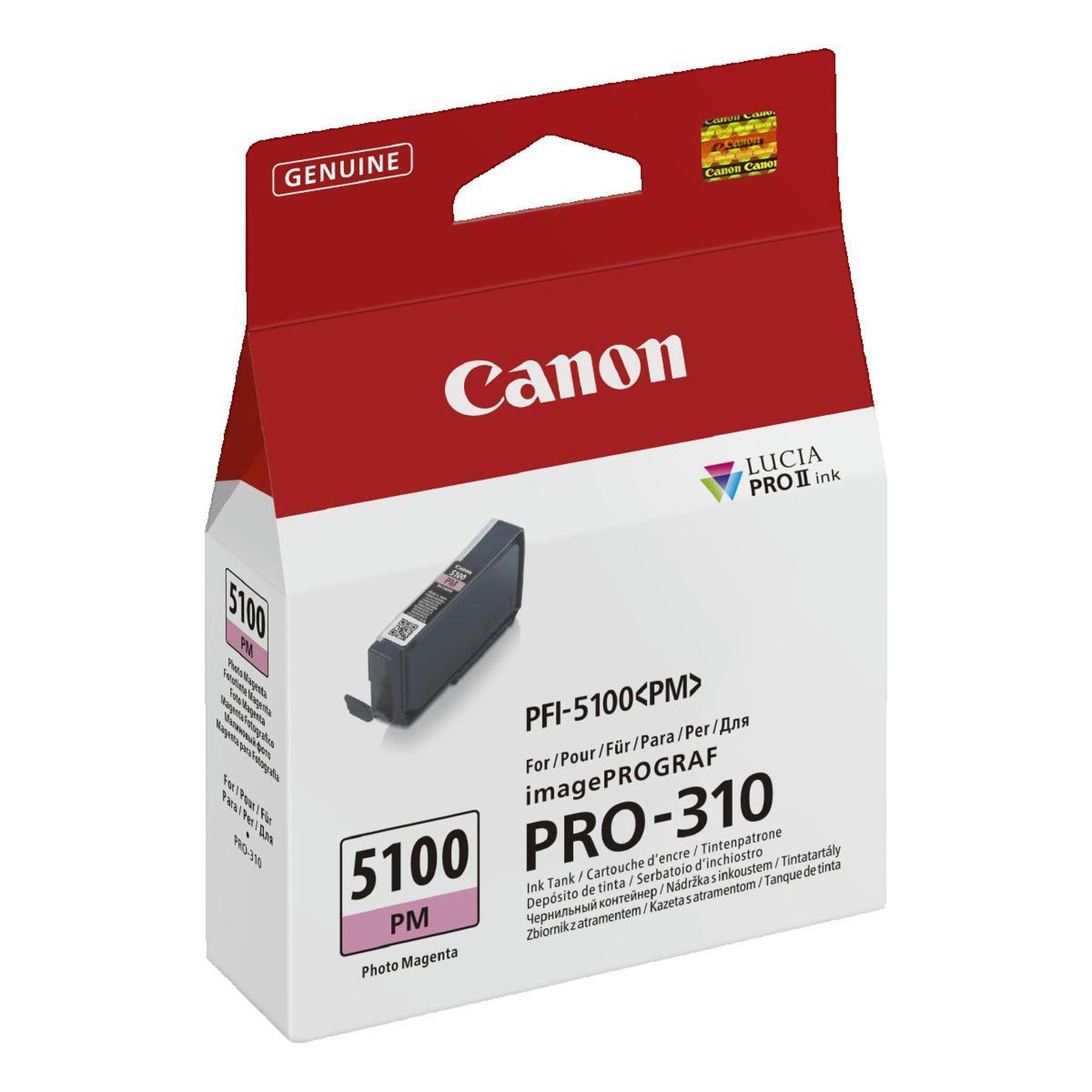 Voir la diapositive 3 : Canon Cartouche d'encre Canon PFI-5100 PM Photo Magenta