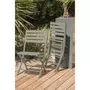 DCB GARDEN Chaise de jardin pliante - Aluminium - Vert kaki - MARIUS