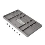 EMUCA SRL Tiroir organisateur pour placards et commodes Quartz -  740 (M90) -  Eco-pelle et bois -  Titane