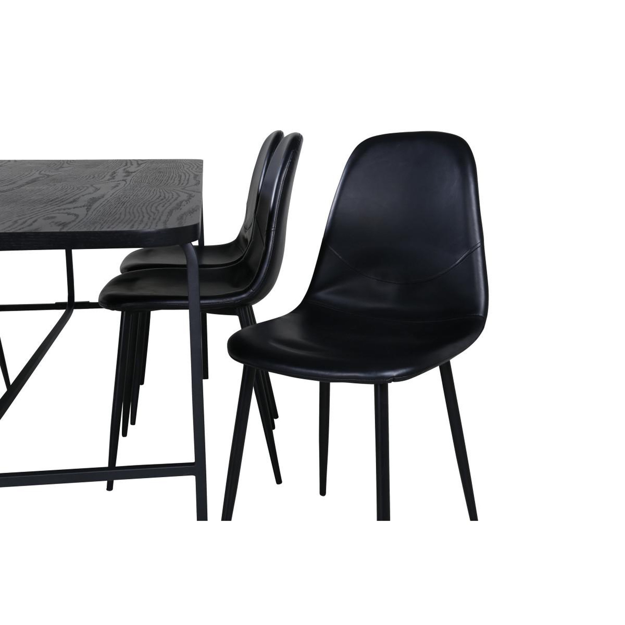 Voir la diapositive 5 : Paris Prix Ensemble table à manger & 6 chaises  uno & polar  200cm noir
