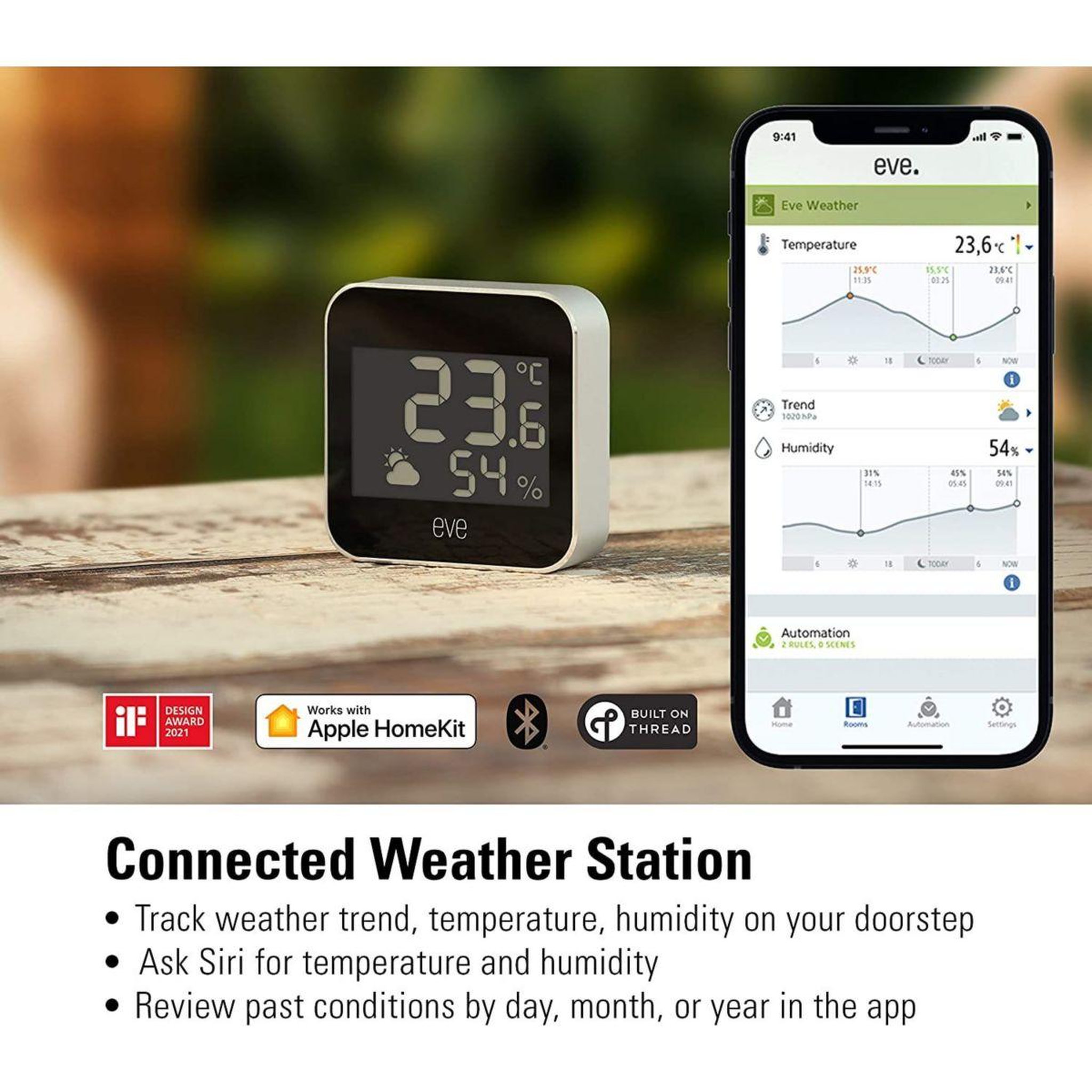 Voir la diapositive 2 : EVE Station météo Weather - température et humidité