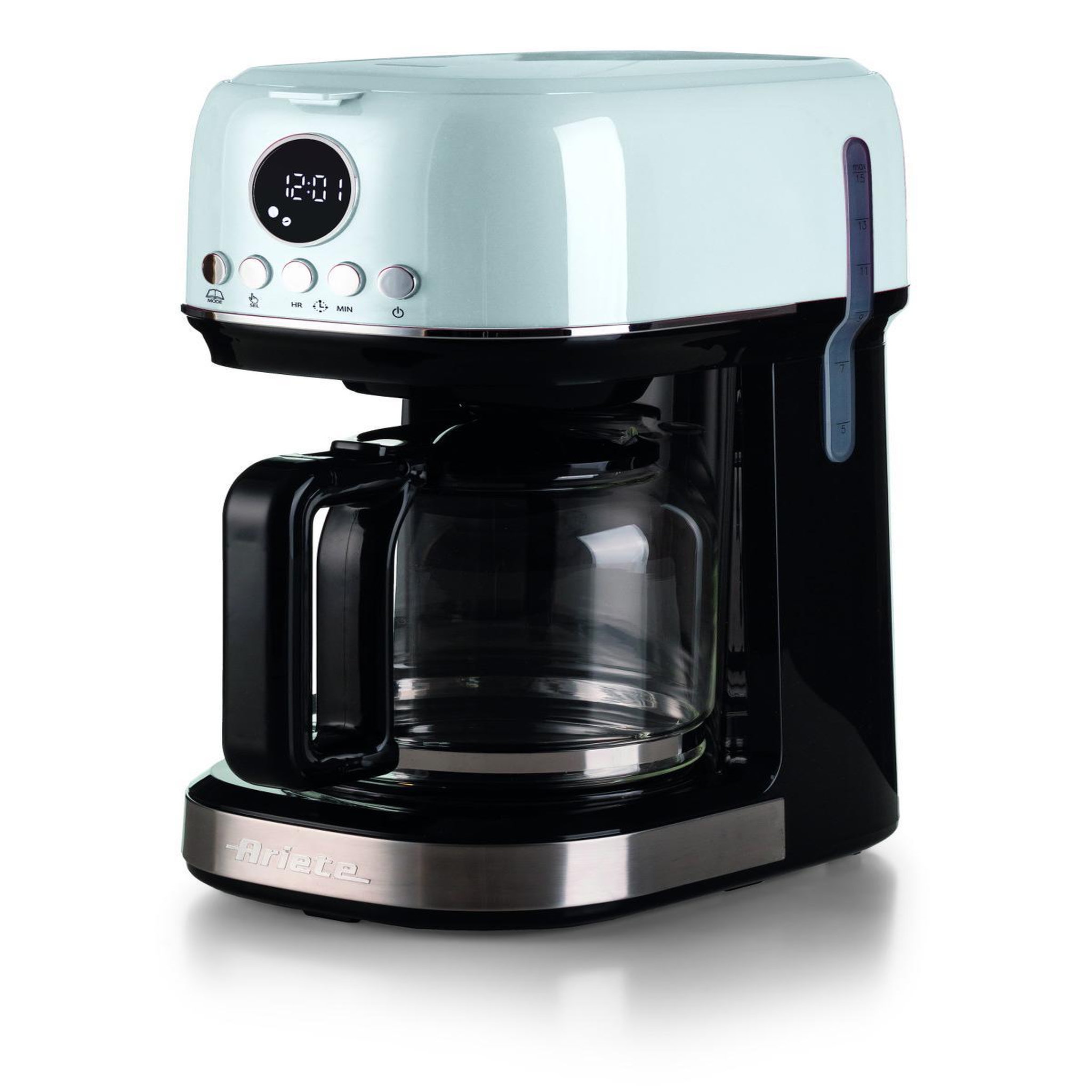 Voir la diapositive 2 : ARIETE Machine à café filtre moderne ariete 1396 base chauffante pour café américain écran lcd blanc
