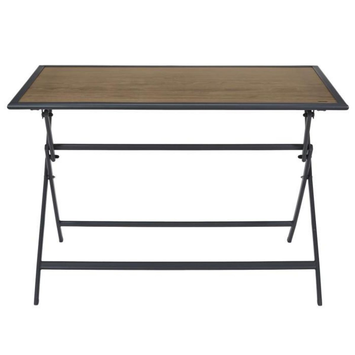 Paris Prix Table de Jardin Pliable  Barcelone  110cm Gris & Naturel