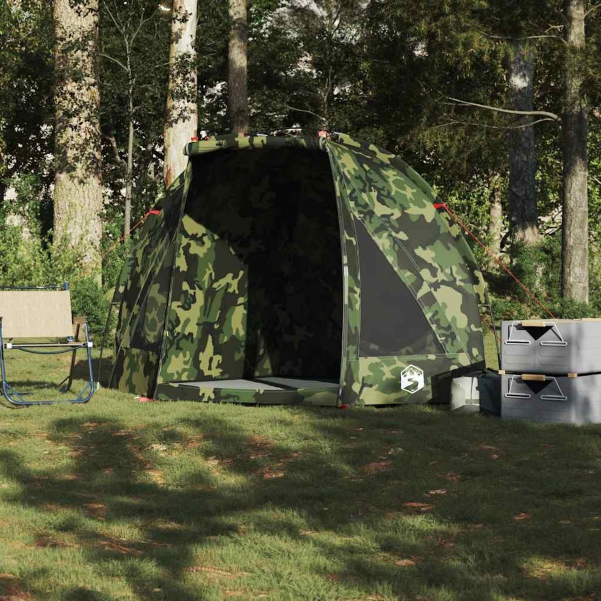 VIDAXL Tente de peche camouflage impermeable