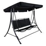 Paris Prix Balancelle de Jardin 3 Places  Madras  160cm Noir