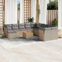 Voir la diapositive 1 : VIDAXL Salon de jardin et coussins 12 pcs melange beige resine tressee