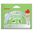 AUCHAN Rapporteur en plastique extra résistant 12cm 180° coloris aléatoire