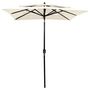 Voir la diapositive 2 : VIDAXL Parasol de jardin a 3 niveaux avec mat en aluminium sable 2x2 m