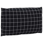 Voir la diapositive 5 : VIDAXL Coussins de palette lot de 2 motif a carreaux noir tissu Oxford