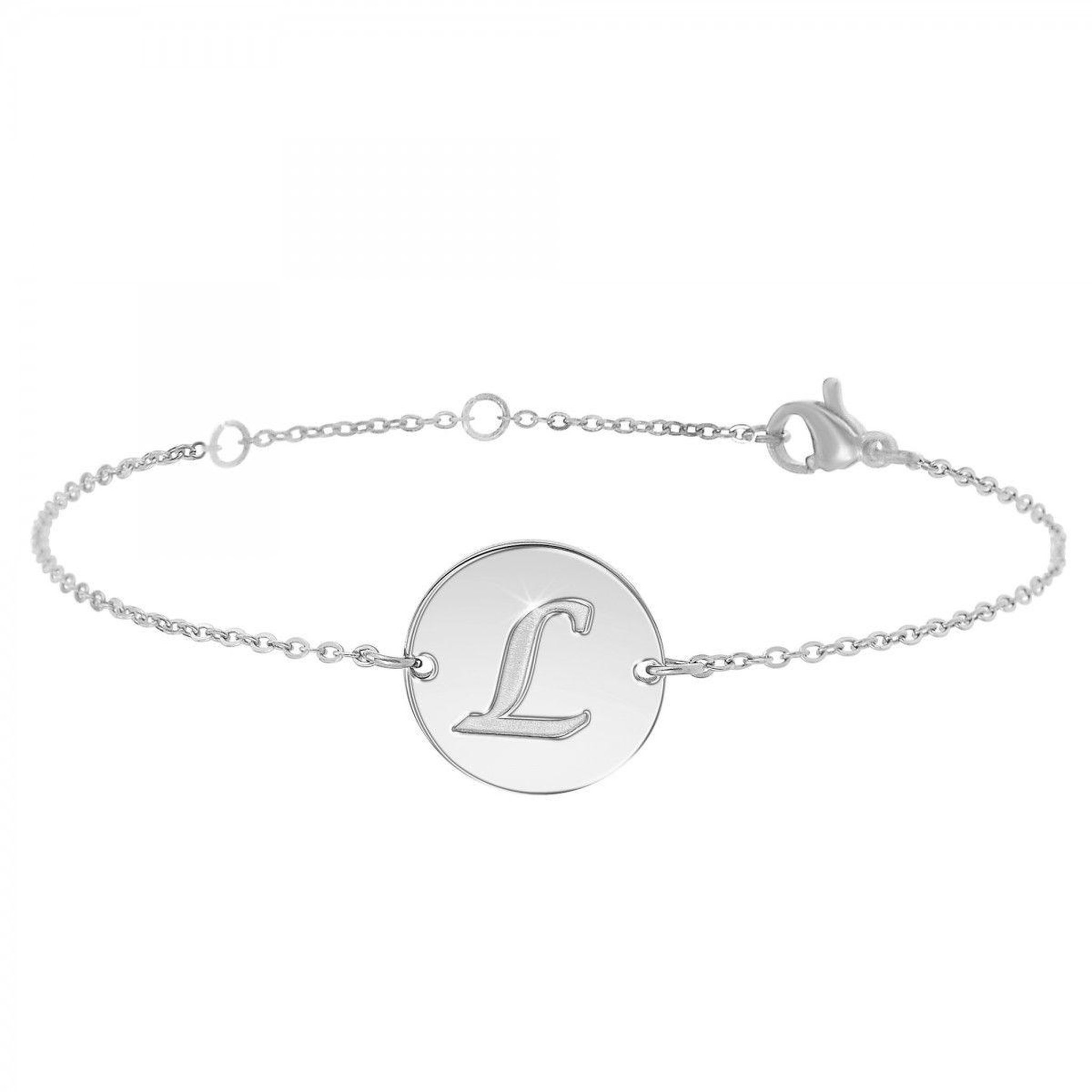 SC CRYSTAL Bracelet lettre L en acier inoxydable par SC Crystal