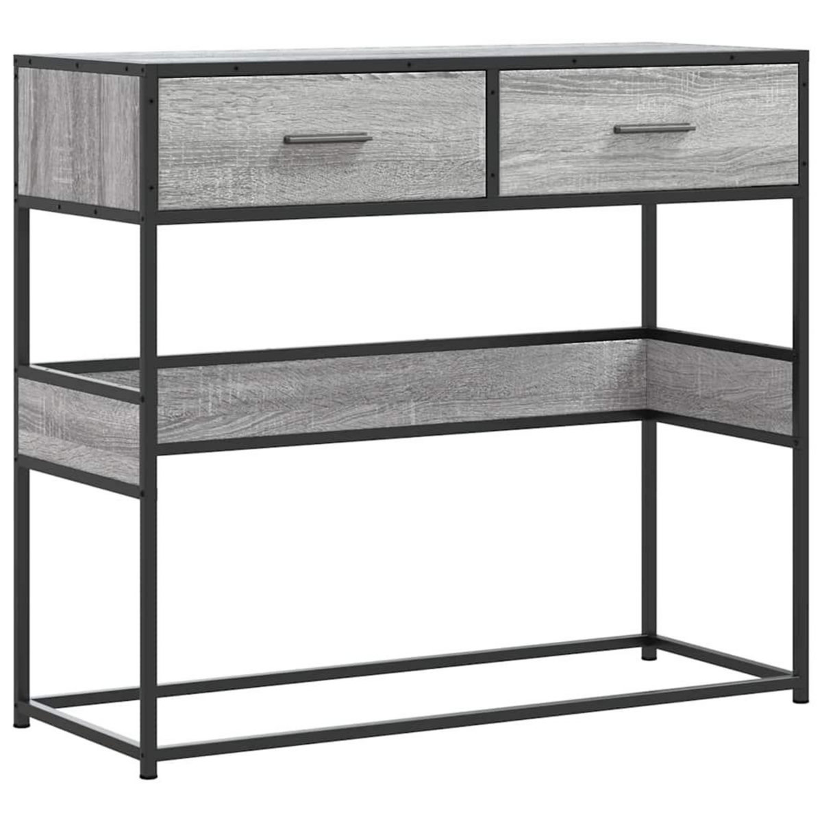VIDAXL Table console sonoma gris 90x35x80 cm bois d'ingenierie
