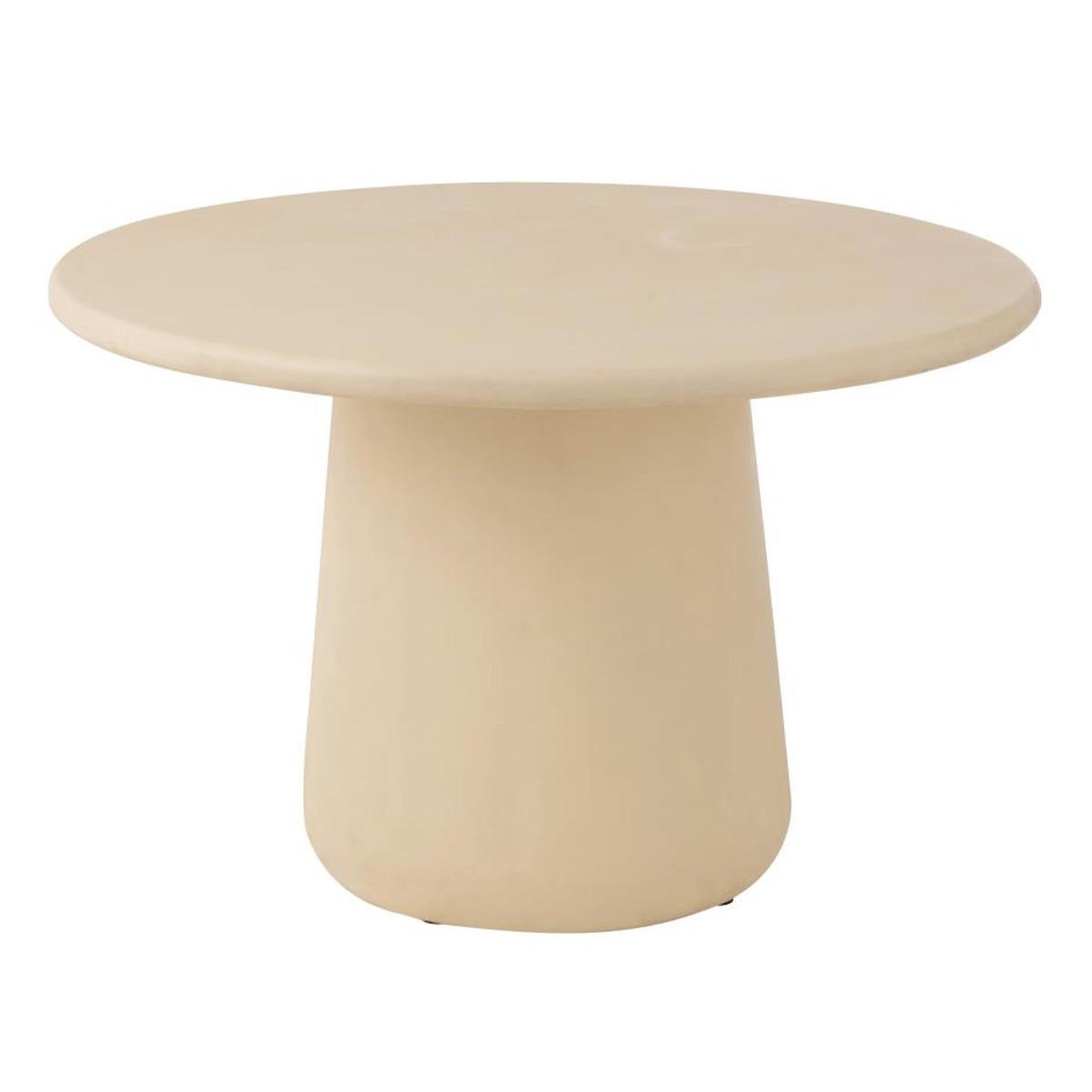 J-LINE Table à manger design  cave  118cm beige