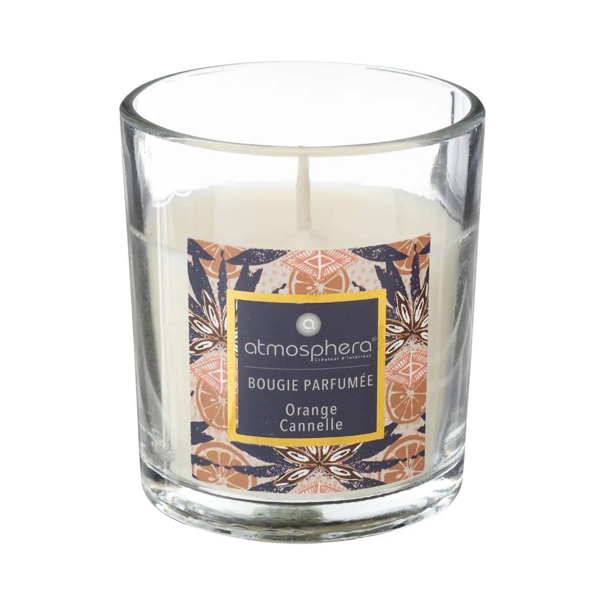 COMPTOIR DE LA BOUGIE Bougie parfumée en verre  neda  110g orange cannelle