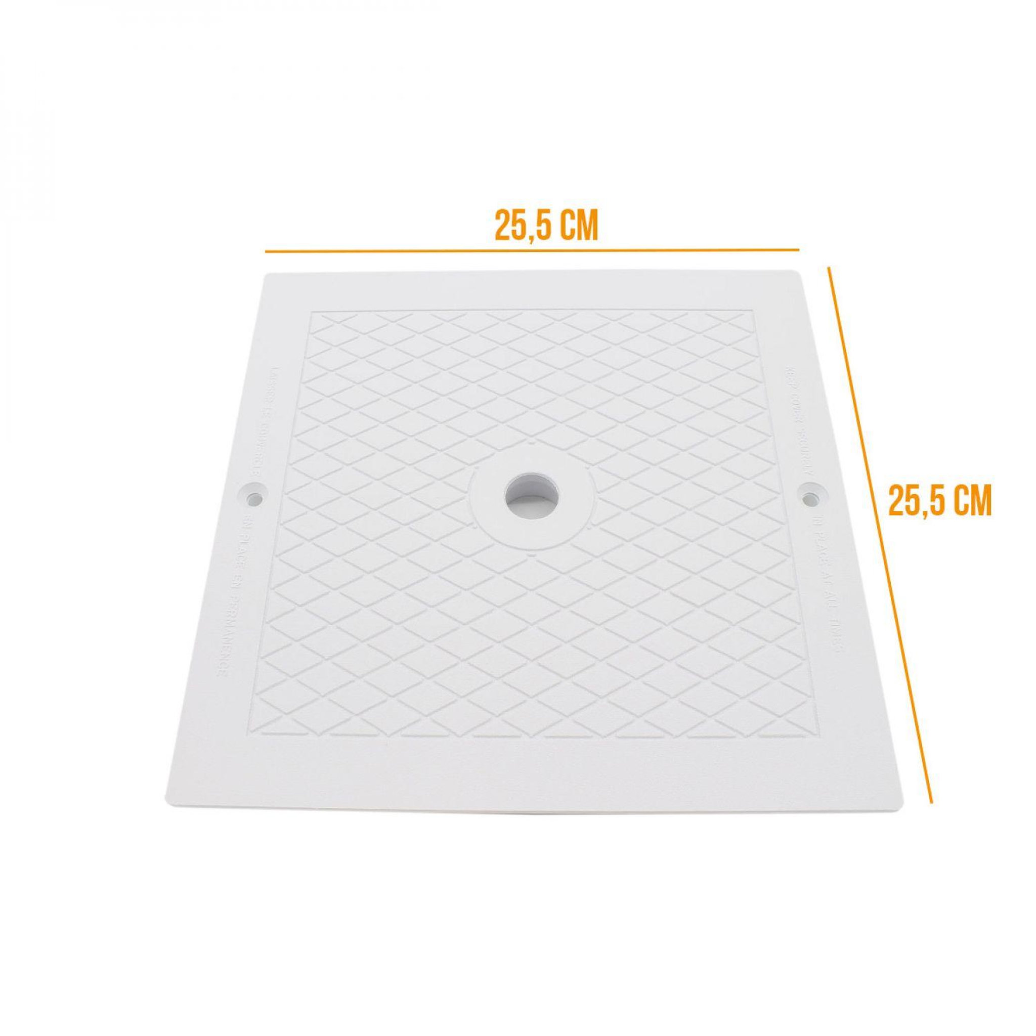 Voir la diapositive 2 : Hayward Couvercle carré pour skimmer de piscine - 25.5 x 25.5 cm - Blanc - SPX1082E