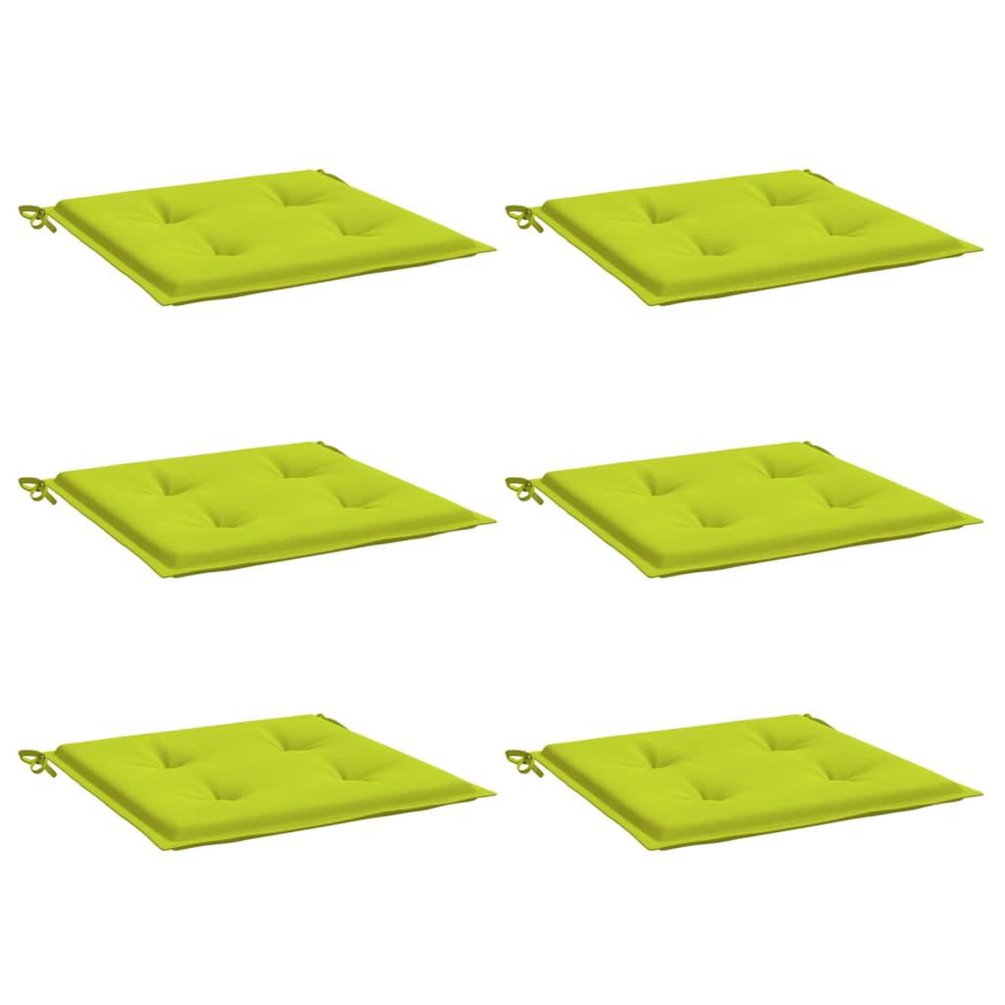 Voir la diapositive 3 : VIDAXL Coussins de chaise de jardin lot de 6 vert vif 50x50x3 cm