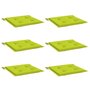 Voir la diapositive 3 : VIDAXL Coussins de chaise de jardin lot de 6 vert vif 50x50x3 cm