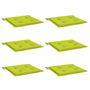 Voir la diapositive 3 : VIDAXL Coussins de chaise de jardin lot de 6 vert vif 50x50x3 cm