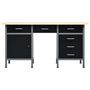 Voir la diapositive 3 : VIDAXL Etabli Noir 160x60x85 cm Acier