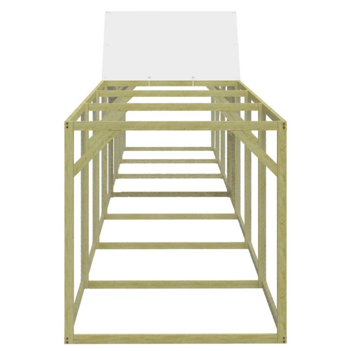 VIDAXL Poulailler 700x100x150 cm Bois de pin massif impregne