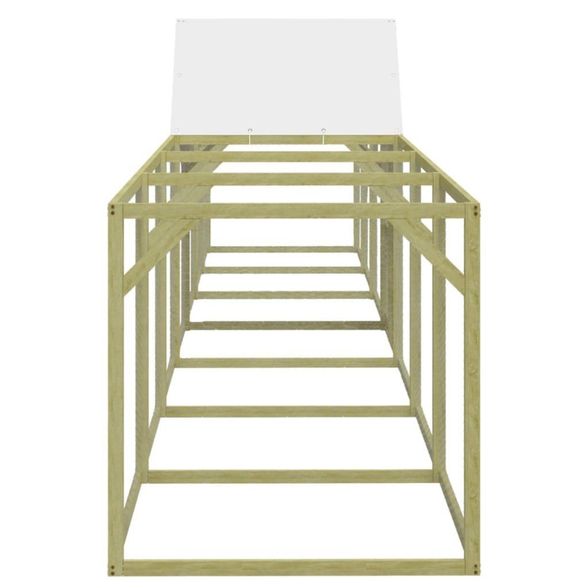 VIDAXL Poulailler 700x100x150 cm Bois de pin massif impregne